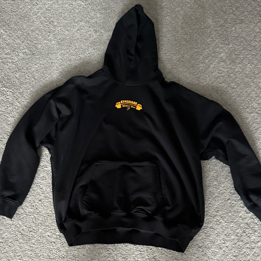 Gymshark Black Hoodie with Gold Logo